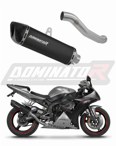 scarico silenziatore DOMINATOR HP6 nero adatto alla moto Yamaha YZF R1 1000 RN09 2002 - 2003