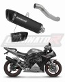 scarico silenziatore DOMINATOR omologato HP6 nero adatto alla moto Yamaha YZF R1 1000 RN09 2002 - 2003