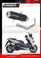 impianto di scarico completo con silenziatore DOMINATOR Full System OV G2 nero adatto alla moto Honda NSS 125 FORZA 2017 - 2020 2