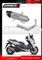 impianto di scarico completo con silenziatore DOMINATOR Full System titanio HP8 adatto alla moto Honda NSS 125 FORZA 2017 - 2020 2