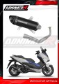 impianto di scarico completo con silenziatore DOMINATOR Full System HP8 nero adatto alla moto Honda NSS 125 FORZA 2017 - 2020 2