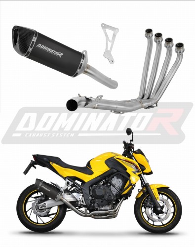 complete exhaust system with muffler DOMINATOR Full System HP6 BLACK fits to Honda CB 650 F 2014  2018
