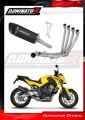 impianto di scarico completo con silenziatore DOMINATOR Full System HP6 nero adatto alla moto Honda CB 650 F 2014 - 2018 2
