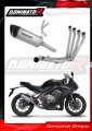 impianto di scarico completo con silenziatore DOMINATOR Full System titanio HP6 adatto alla moto Honda CBR 650 R 2019 - 2023 2
