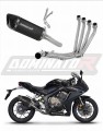impianto di scarico completo con silenziatore DOMINATOR Full System HP6 nero adatto alla moto Honda CBR 650 R 2019 - 2023