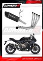 impianto di scarico completo con silenziatore DOMINATOR Full System HP6 nero adatto alla moto Honda CBR 650 R 2019 - 2023 2