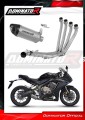 impianto di scarico completo con silenziatore DOMINATOR Full System titanio HP8 adatto alla moto Honda CBR 650 R 2019 - 2023 2