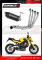 impianto di scarico completo con silenziatore DOMINATOR Full System HP8 nero adatto alla moto Honda CBR 650 F 2014 - 2018 2