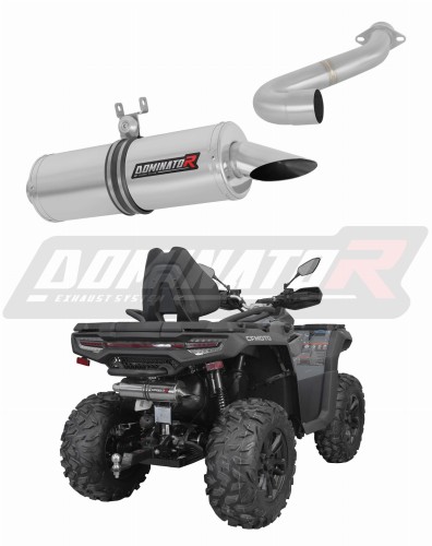 EXHAUST CF MOTO C Force 850 Touring 2024 Muffler Auspuff Sportauspuff Silencer Echappement Silencieux Scarico Scarichi Escape Wydech Tłumik OKRĄGŁY Dominator x