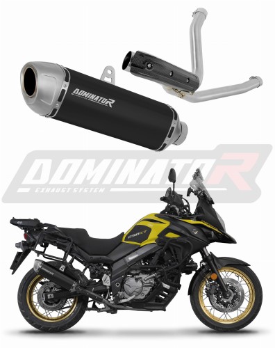 scarico silenziatore DOMINATOR S6 nero adatto alla moto Suzuki DL 650 V-Strom 2017 - 2025
