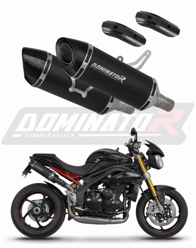 Triumph Speed Triple 1050 2011 2016 motorcycle Exhaust Muffler Auspuff Sportauspuff Silencer Echappement Silencieux Scarico Scarichi Escape Wydech Tłumik HP8 Black Dominator x