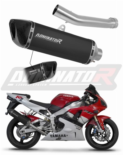 scarico silenziatore DOMINATOR omologato HP6 nero adatto alla moto Yamaha YZF R1 1000 RN04 2000 - 2001