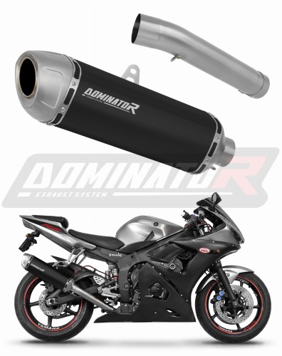 scarico silenziatore DOMINATOR S6 nero adatto alla moto Yamaha YZF R6 2003 - 2005