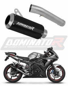 Yamaha YZF R6 2003 - 2005 Terminale di Scarico Marmitta Silenziatore GP NERO + dB killer