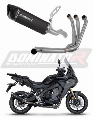 complete exhaust system with muffler DOMINATOR Full System HP6 BLACK fits to Yamaha Tracer 9 / GT 2025  2026