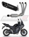 impianto di scarico completo con silenziatore DOMINATOR Full System HP8 nero EX adatto alla moto Yamaha Tracer 9 / GT 2025 - 2026