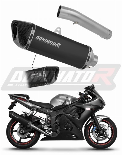 scarico silenziatore DOMINATOR omologato HP6 nero adatto alla moto Yamaha YZF R6 2003 - 2007 5