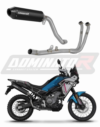 complete exhaust system with muffler DOMINATOR Full System MX2 BLACK fits to CF MOTO 450 MT 2024  2026 5