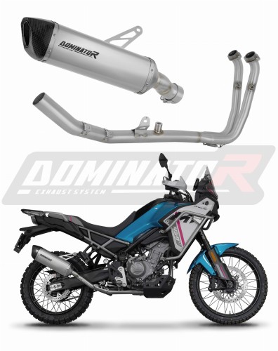 complete exhaust system with muffler DOMINATOR Full System titanium HP6 fits to CF MOTO 450 MT 2024  2026 6
