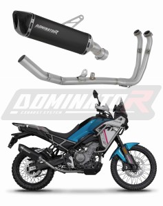 CF MOTO 450 MT 2024 - 2026 (Euro 5+) Impianto di scarico Collettori Marmitta Silenziatore HP6 NERO + dB killer