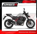 impianto di scarico completo con silenziatore DOMINATOR Full System S6 nero adatto alla moto Honda CB 750 Hornet 2024 - 2025 2