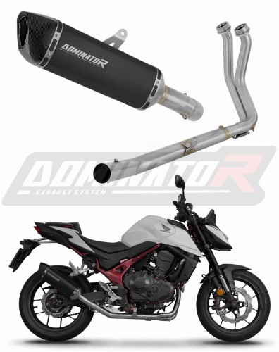 impianto di scarico completo con silenziatore DOMINATOR Full System HP6 nero adatto alla moto Honda CB 750 Hornet 2023