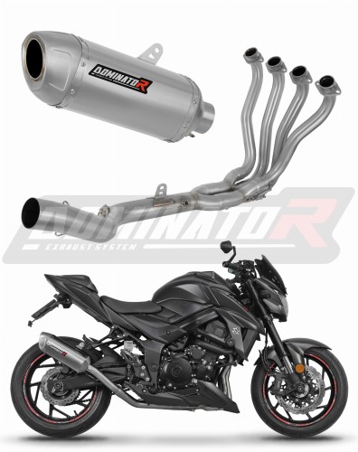 complete exhaust system with muffler DOMINATOR Full System S6 fits to Suzuki GSXS 750 2017  2020