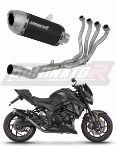 Suzuki GSX-S 750 2017-2020 Full Exhaust System Collector Silencer S6 BLACK + dB killer