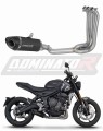 impianto di scarico completo con silenziatore DOMINATOR Full System HP8 nero adatto alla moto Triumph Trident 660 2021 - 2024