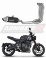impianto di scarico completo con silenziatore DOMINATOR Full System GPF nero adatto alla moto Triumph Trident 660 2021 - 2024