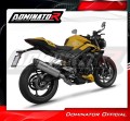 impianto di scarico completo con silenziatore DOMINATOR Full System titanio HP6 adatto alla moto Triumph Street Triple 765 RS 2024 - 2025