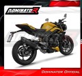 impianto di scarico completo con silenziatore DOMINATOR Full System HP6 nero adatto alla moto Triumph Street Triple 765 RS 2024 - 2025