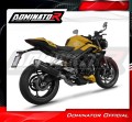 impianto di scarico completo con silenziatore DOMINATOR Full System S6 nero adatto alla moto Triumph Street Triple 765 RS 2024 - 2025