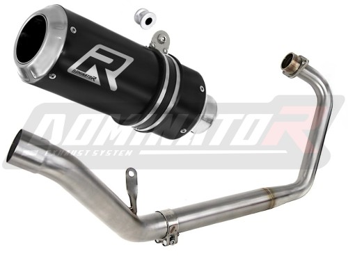 impianto di scarico completo con silenziatore DOMINATOR Full System GP nero adatto alla moto Honda CBR 125 R 2011 - 2018