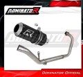 impianto di scarico completo con silenziatore DOMINATOR Full System GP nero adatto alla moto Honda CBR 125 R 2011 - 2018 2