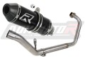 impianto di scarico completo con silenziatore DOMINATOR Full System HP3 nero adatto alla moto Honda CBR 125 R 2011 - 2018 2