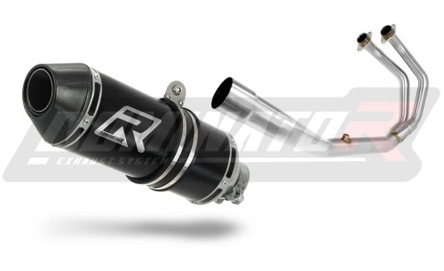 impianto di scarico completo con silenziatore DOMINATOR Full System HP3 nero adatto alla moto Yamaha MT-03 2017 - 2020 2