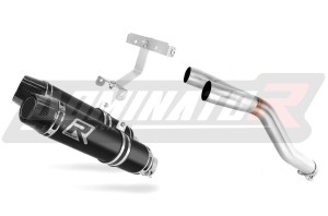 Yamaha FZ6 FAZER S2 2006 - 2010 Terminale di Scarico Marmitta Silenziatore HP3 NERO + dB killer