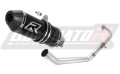 impianto di scarico completo con silenziatore DOMINATOR Full System HP3 nero adatto alla moto Yamaha YZF R125 2008 - 2013 2