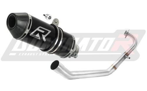 impianto di scarico completo con silenziatore DOMINATOR Full System HP3 nero adatto alla moto Yamaha YZF R125 2008 - 2013 2