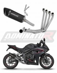 Honda CBR 650 R / E-Clutch 2024 - 2025 Impianto di scarico Collettori Marmitta Silenziatore HP6 NERO + dB killer