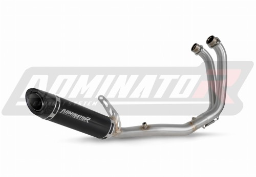 impianto di scarico completo con silenziatore DOMINATOR Full System HP8 nero adatto alla moto Aprilia Tuono 457 2024 - 2025