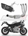 impianto di scarico completo con silenziatore DOMINATOR Full System HP8 nero adatto alla moto CF MOTO 675 SR-R 2024 - 2026