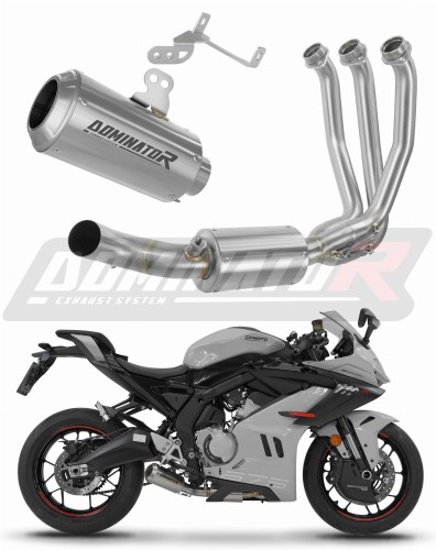 impianto di scarico completo con silenziatore DOMINATOR Full System GPS adatto alla moto CF MOTO 675 SR-R 2024 - 2026