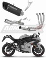 impianto di scarico completo con silenziatore DOMINATOR Full System HP6 nero adatto alla moto CF MOTO 675 SR-R 2024 - 2026