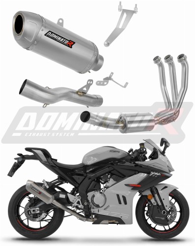 impianto di scarico completo con silenziatore DOMINATOR Full System S6 adatto alla moto CF MOTO 675 SR-R 2024 - 2026