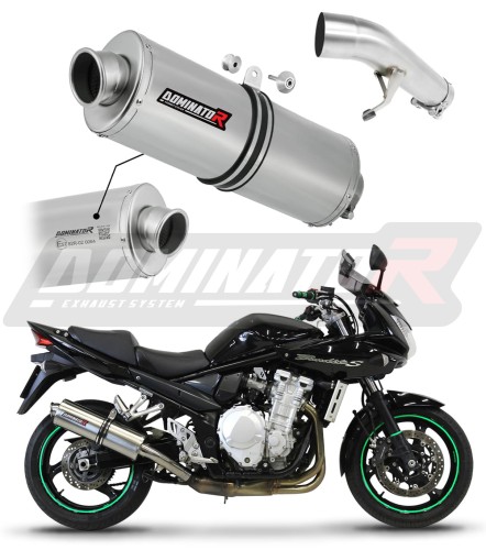 scarico silenziatore DOMINATOR omologato ovale adatto alla moto GSF 1250 BANDIT 2007 - 2016 6
