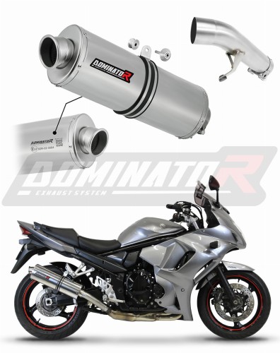 scarico silenziatore DOMINATOR omologato ovale adatto alla moto Suzuki GSX 1250 FA 2010 - 2016