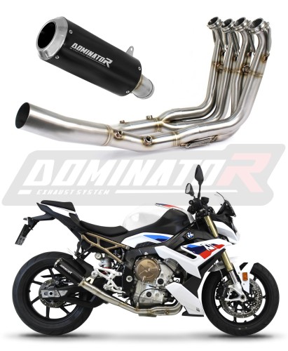 BMW S1000R 2021-2022  Full  Exhaust System  Muffler Auspuff Sportauspuff Silencer Echappement Silencieux Scarico Scarichi Escape Collector Manifold Wydech Tłumik  GP  BLACK DOMINATOR x