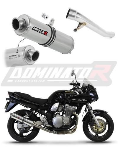 scarico silenziatore DOMINATOR omologato rotondo adatto alla moto GSF 600 BANDIT 1995 - 1999